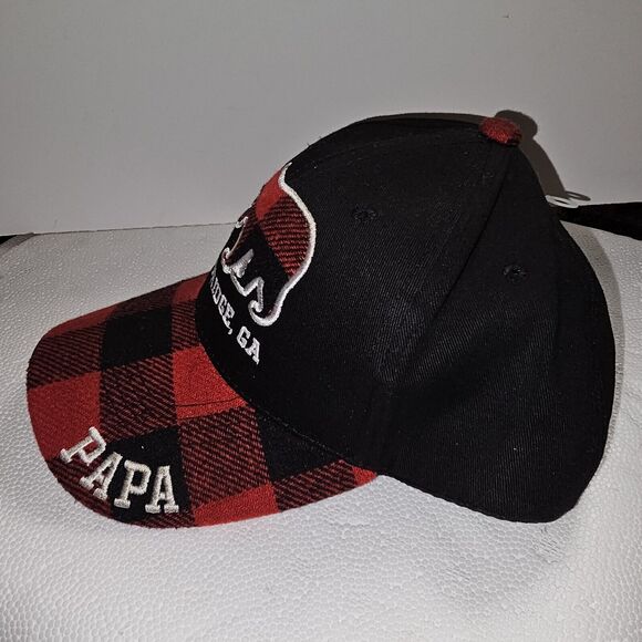 Headwear Papa Bear Baseball Cap -Blue Ridge, Ga-Buffalo Plaid Father's Day- NWT - Picture 2 of 13